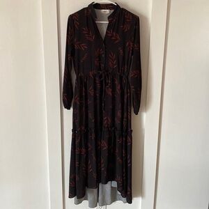OST high-lo long sleeve dress